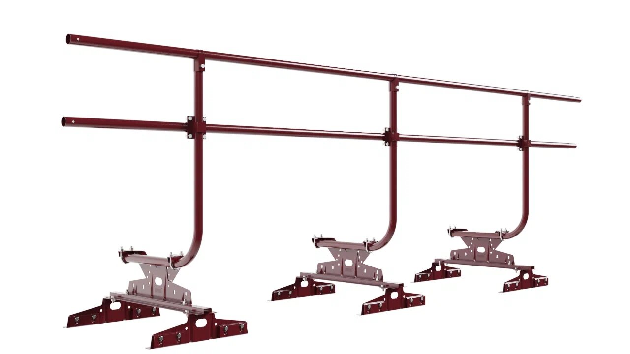 Кровельное ограждение Borge для монтажа параллельно фальца (шаг 550,600мм) 3м H=900 купить в Санкт-Петербурге