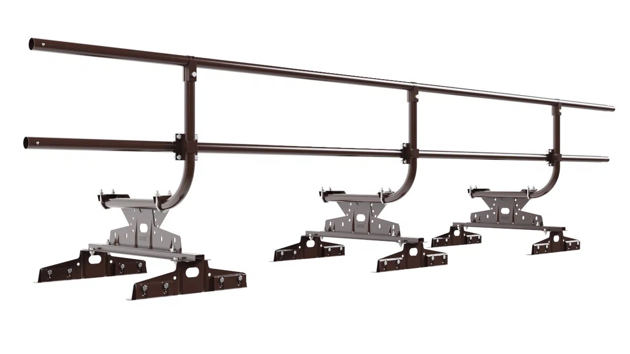 Кровельное ограждение Borge для монтажа параллельно фальца (шаг 550,600мм) 3м H=600 купить в Санкт-Петербурге