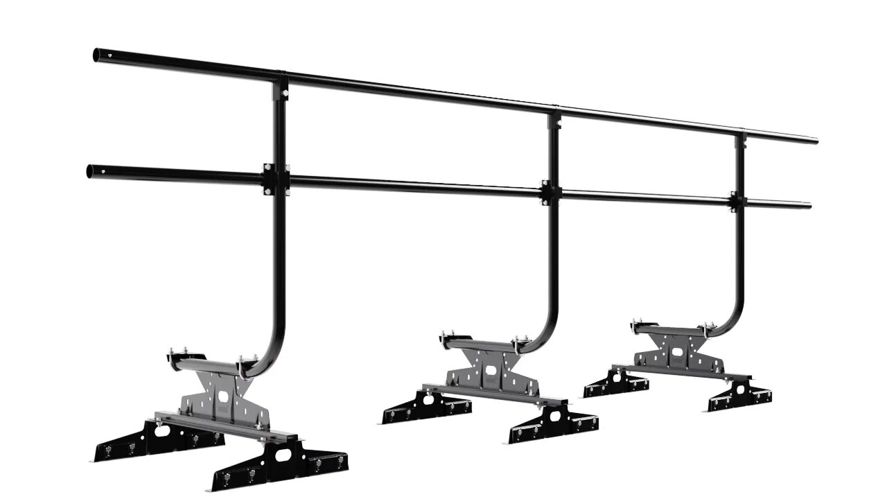 Кровельное ограждение Borge для монтажа параллельно фальца (шаг 550,600мм) 3м H=900 купить в Санкт-Петербурге