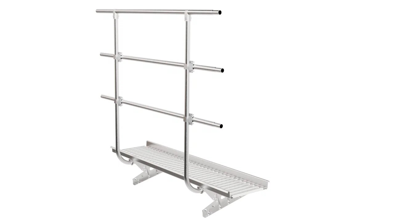 Мостик переходной с ограждением 1.5м Н-120см для фальца оцинковка BORGE купить в Санкт-Петербурге