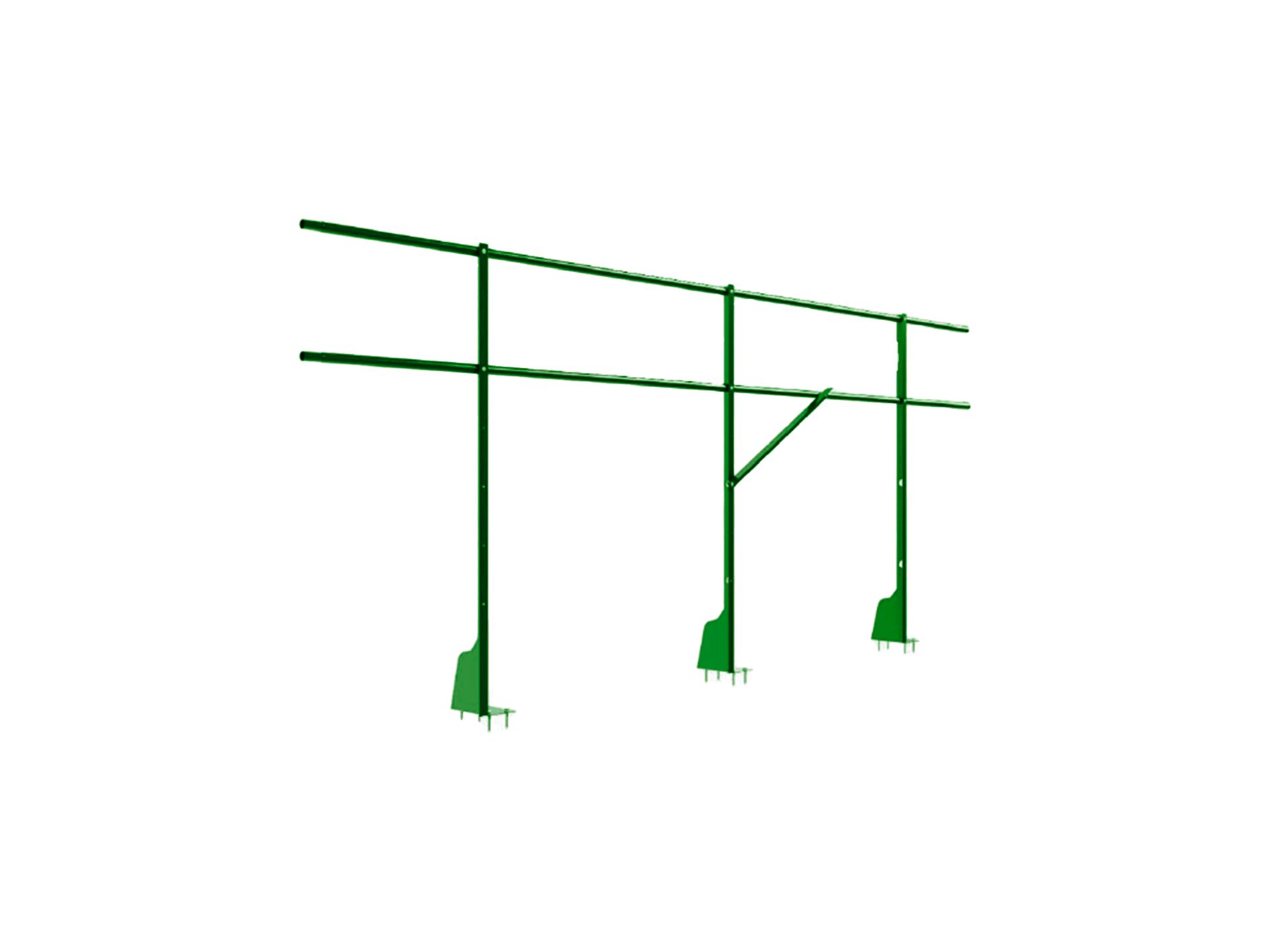 Ограждение плоских кровель 3м Н-120 верхнее крепление BORGE купить в Санкт-Петербурге