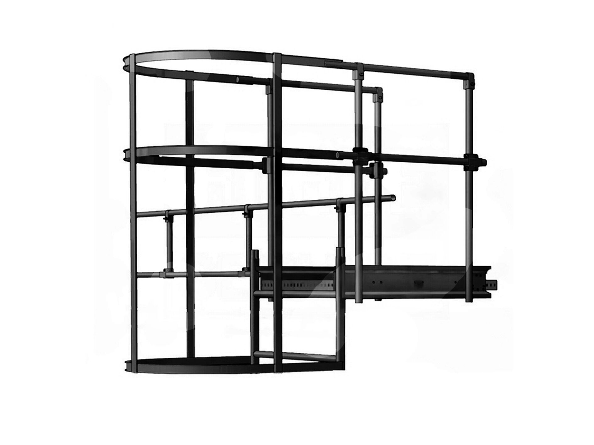 Площадка переходная с ободом 800х1600мм оцинк. BORGE купить в Санкт-Петербурге