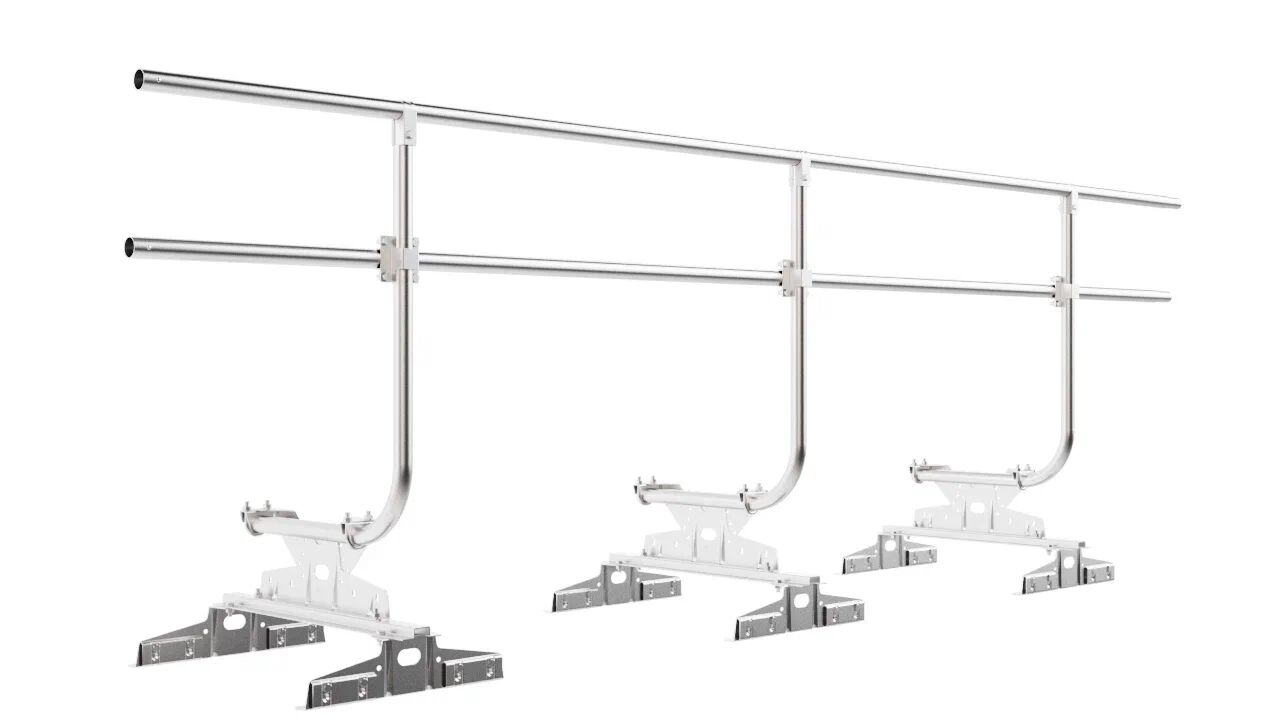 Ограждение кровельное 3м H-90см для параллельного фальца оцинковка BORGE купить в Санкт-Петербурге