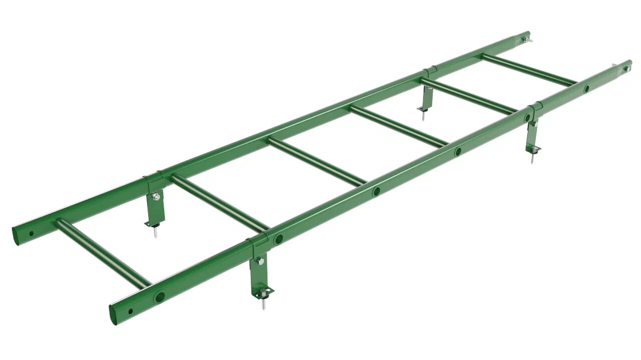 Комплект кровельной лестницы Borge для кровли из металлочерепицы и битумной черепицы, 1,8 м купить в Санкт-Петербурге