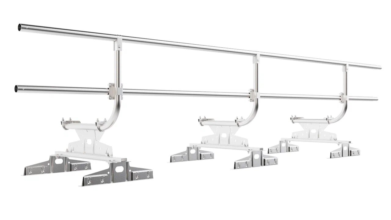 Ограждение кровельное 3м H-60см для параллельного фальца оцинковка BORGE купить в Санкт-Петербурге