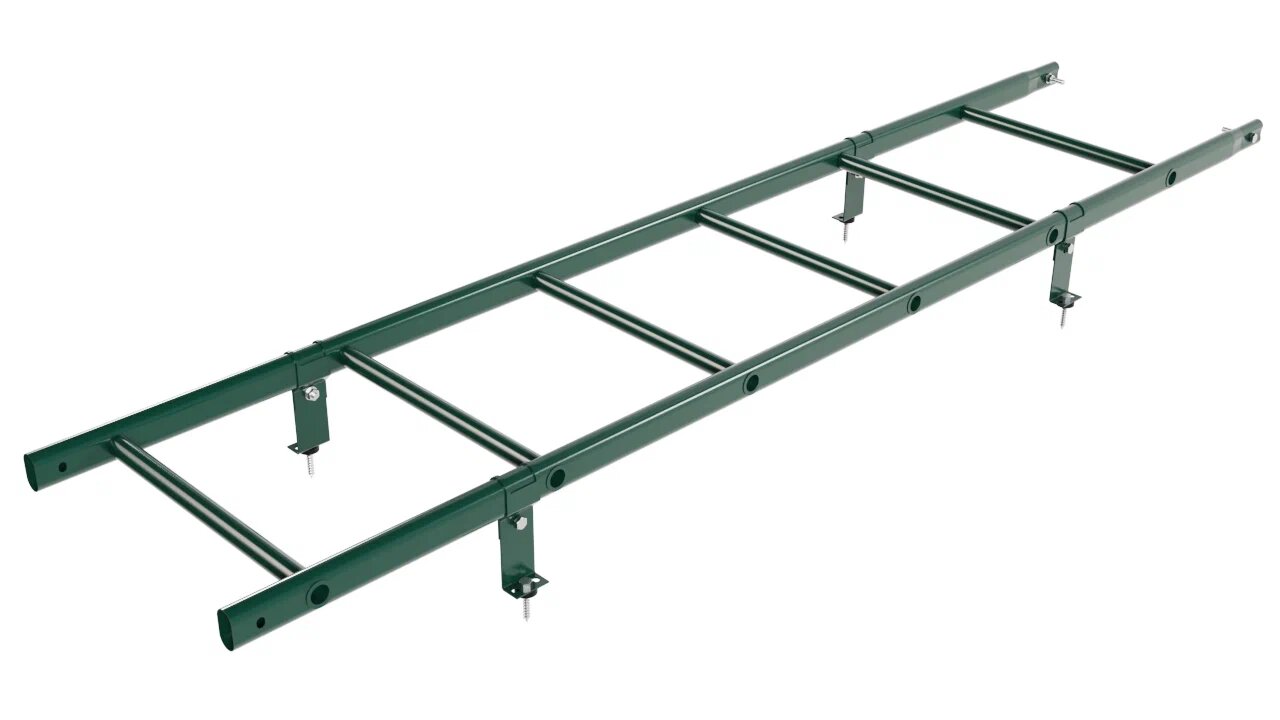 Комплект кровельной лестницы Borge для кровли из металлочерепицы и битумной черепицы, 1,8 м купить в Санкт-Петербурге