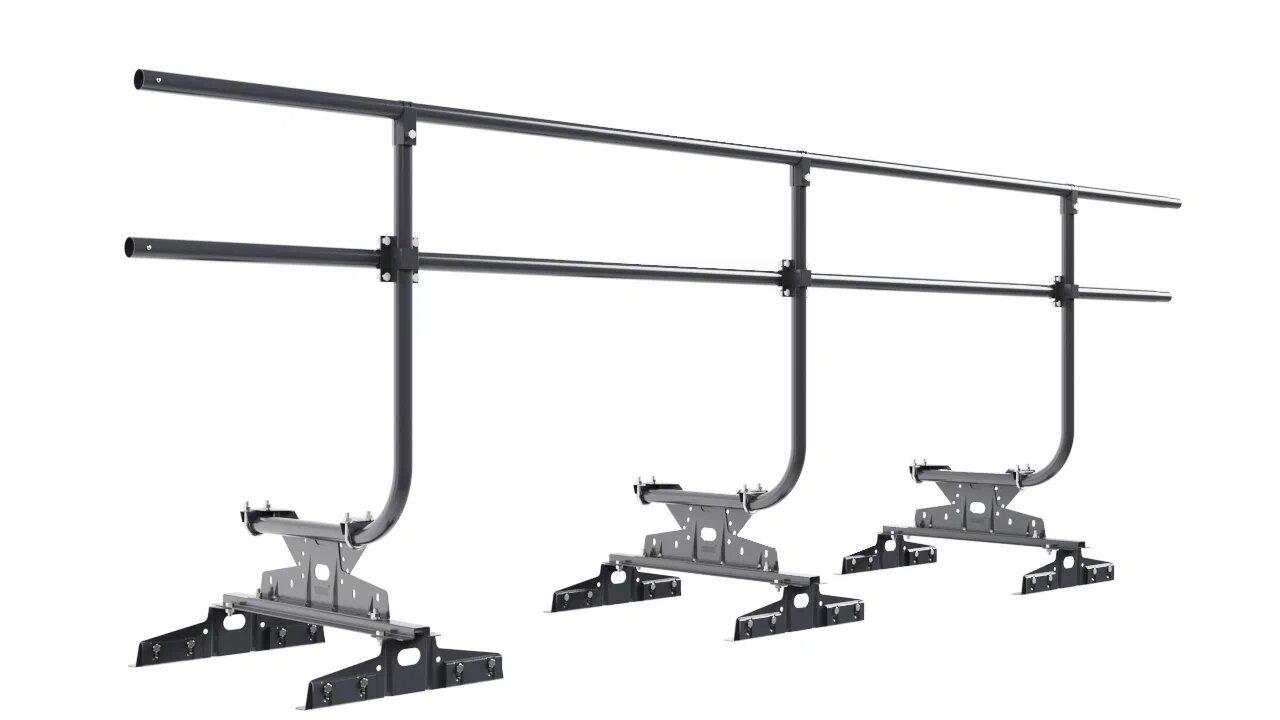 Кровельное ограждение Borge для монтажа параллельно фальца (шаг 550,600мм) 3м H=900 купить в Санкт-Петербурге