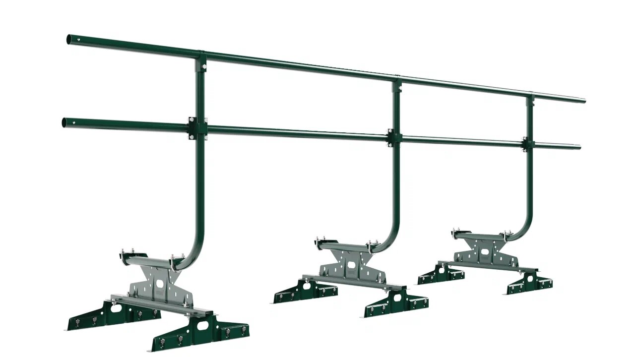 Кровельное ограждение Borge для монтажа параллельно фальца (шаг 550,600мм) 3м H=900 купить в Санкт-Петербурге
