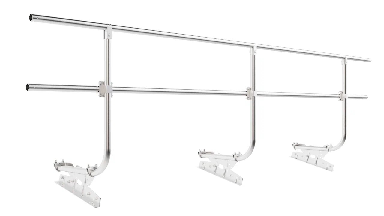 Ограждение кровельное 3м H-90см для фальца оцинковка BORGE купить в Санкт-Петербурге