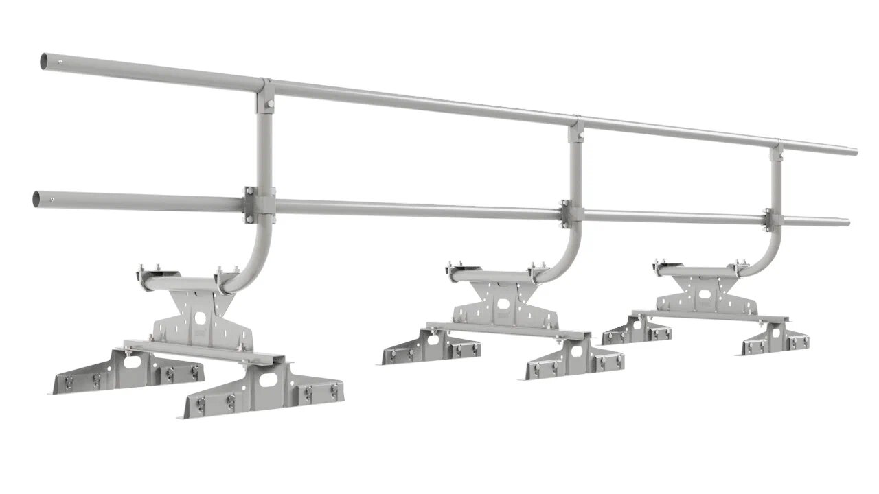 Кровельное ограждение Borge для монтажа параллельно фальца (шаг 550,600мм) 3м H=600 купить в Санкт-Петербурге