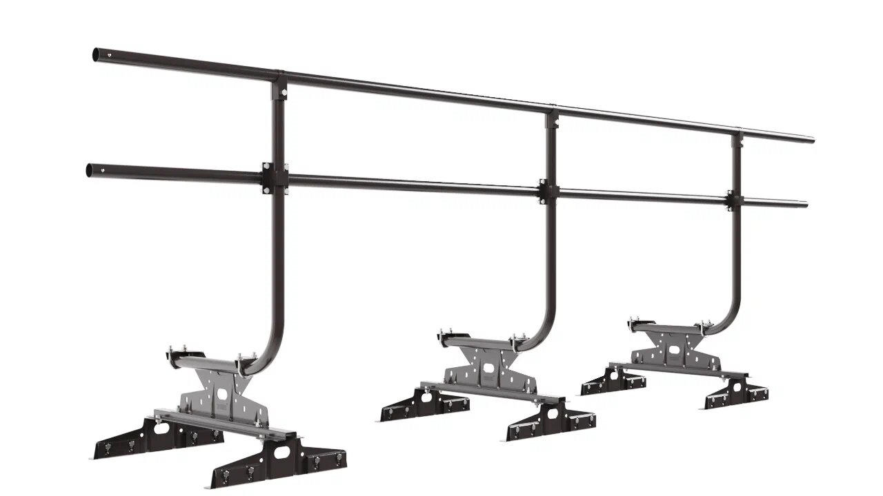 Кровельное ограждение Borge для монтажа параллельно фальца (шаг 550,600мм) 3м H=900 купить в Санкт-Петербурге