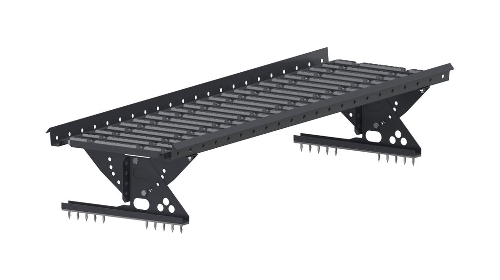 Кровельный мостик на профнастил и гибкую черепицу KS7, 2,25 м (3 опоры) купить в Санкт-Петербурге