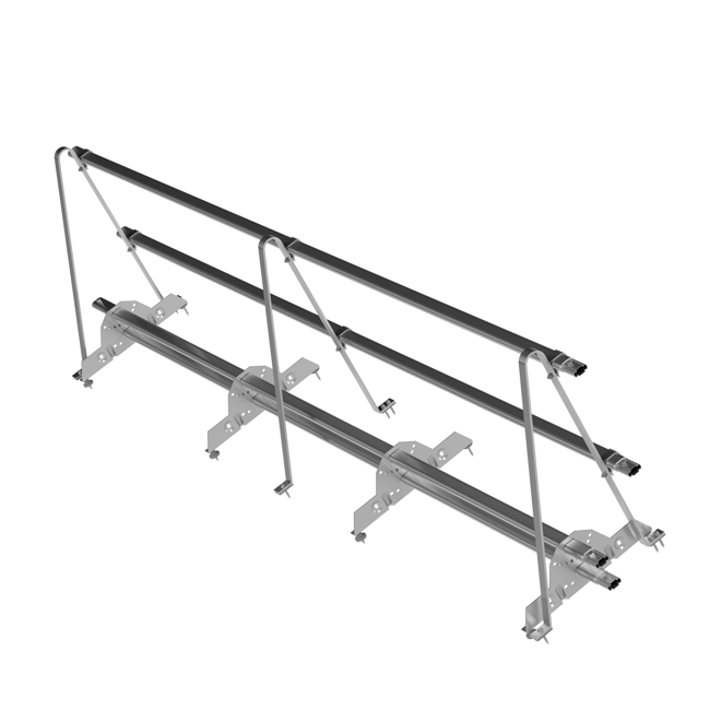 Кровельное ограждение для металлочерепицы (универсальное), со снегозадержанием 4 поперечных трубы (Н=0,6 м) купить в Санкт-Петербурге