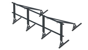 Кровельное ограждение для металлочерепицы и гибкой черепицы, 2 поперечных трубы (Н=0,6 м) купить в Санкт-Петербурге