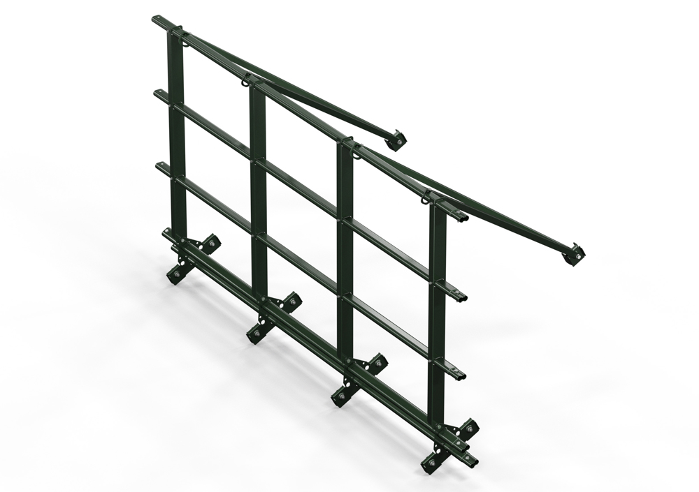 Кровельное ограждение со снегозадержанием для фальцевой кровли 5 поперечных труб (Н=1,1 м) купить в Санкт-Петербурге