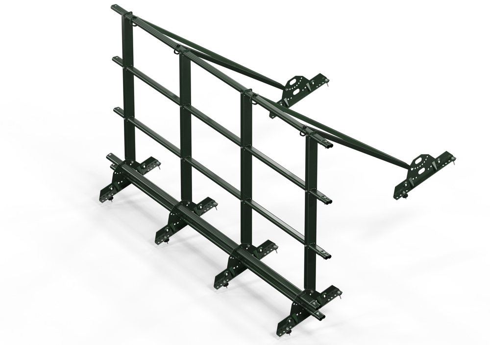 Кровельное ограждение со снегозадержанием для металлочерепицы 5 поперечных труб (Н=1,1 м) купить в Санкт-Петербурге