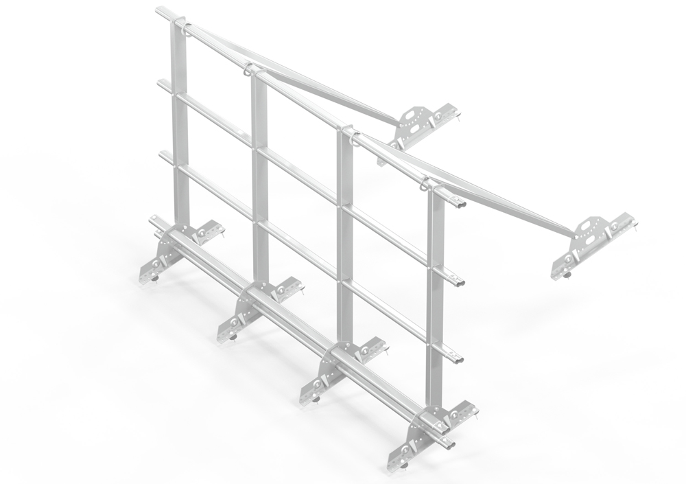 Кровельное ограждение со снегозадержанием для металлочерепицы 5 поперечных труб (Н=1,1 м) купить в Санкт-Петербурге