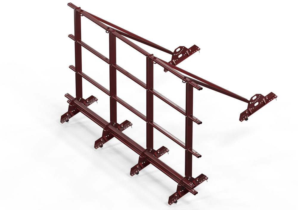 Кровельное ограждение со снегозадержанием для металлочерепицы 5 поперечных труб (Н=1,1 м) купить в Санкт-Петербурге