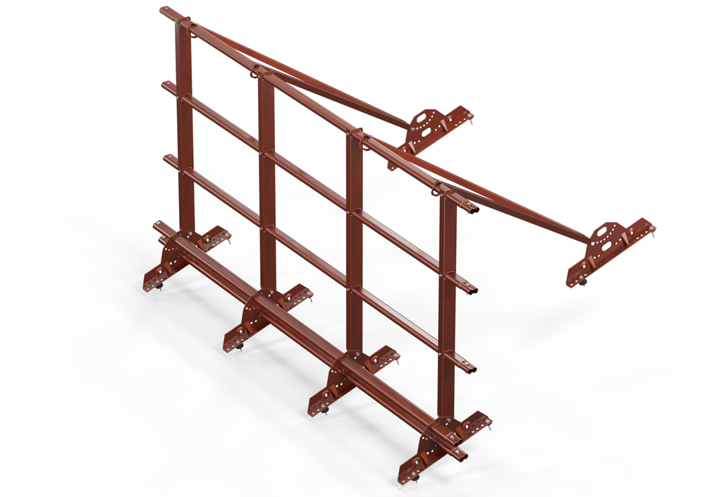 Кровельное ограждение со снегозадержанием для металлочерепицы 5 поперечных труб (Н=1,1 м) купить в Санкт-Петербурге