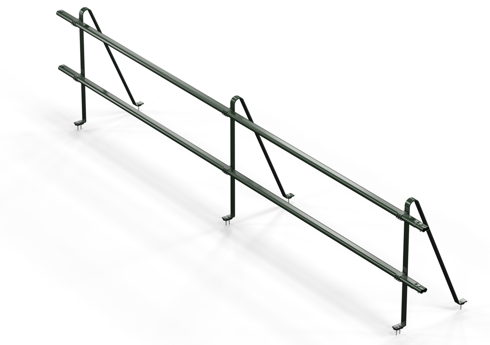 Кровельное ограждение универсальное, для металлочерепицы и гибкой черепицы, 2 поперечных трубы (Н=0,6 м) купить в Санкт-Петербурге