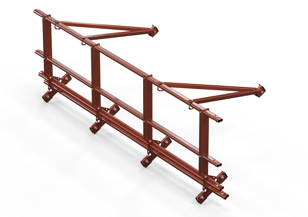 Кровельное ограждение со снегозадержанием для фальца 4 поперечных трубы (Н=0,6 м) купить в Санкт-Петербурге