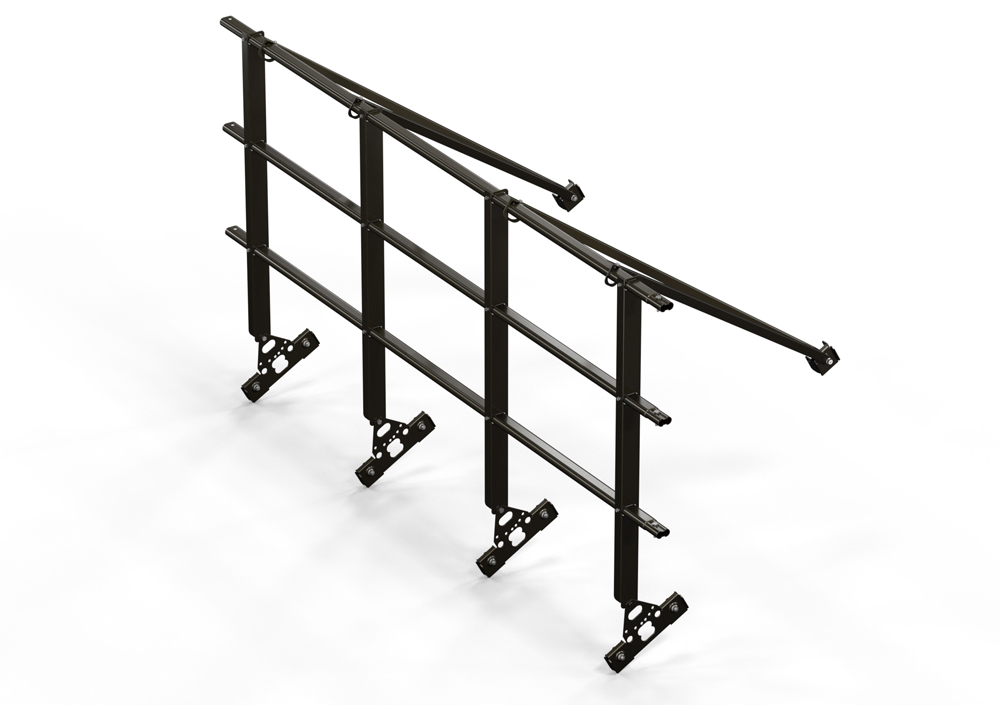 Кровельное ограждение 3 м для фальца 3 поперечных трубы (Н=1,1 м) купить в Санкт-Петербурге