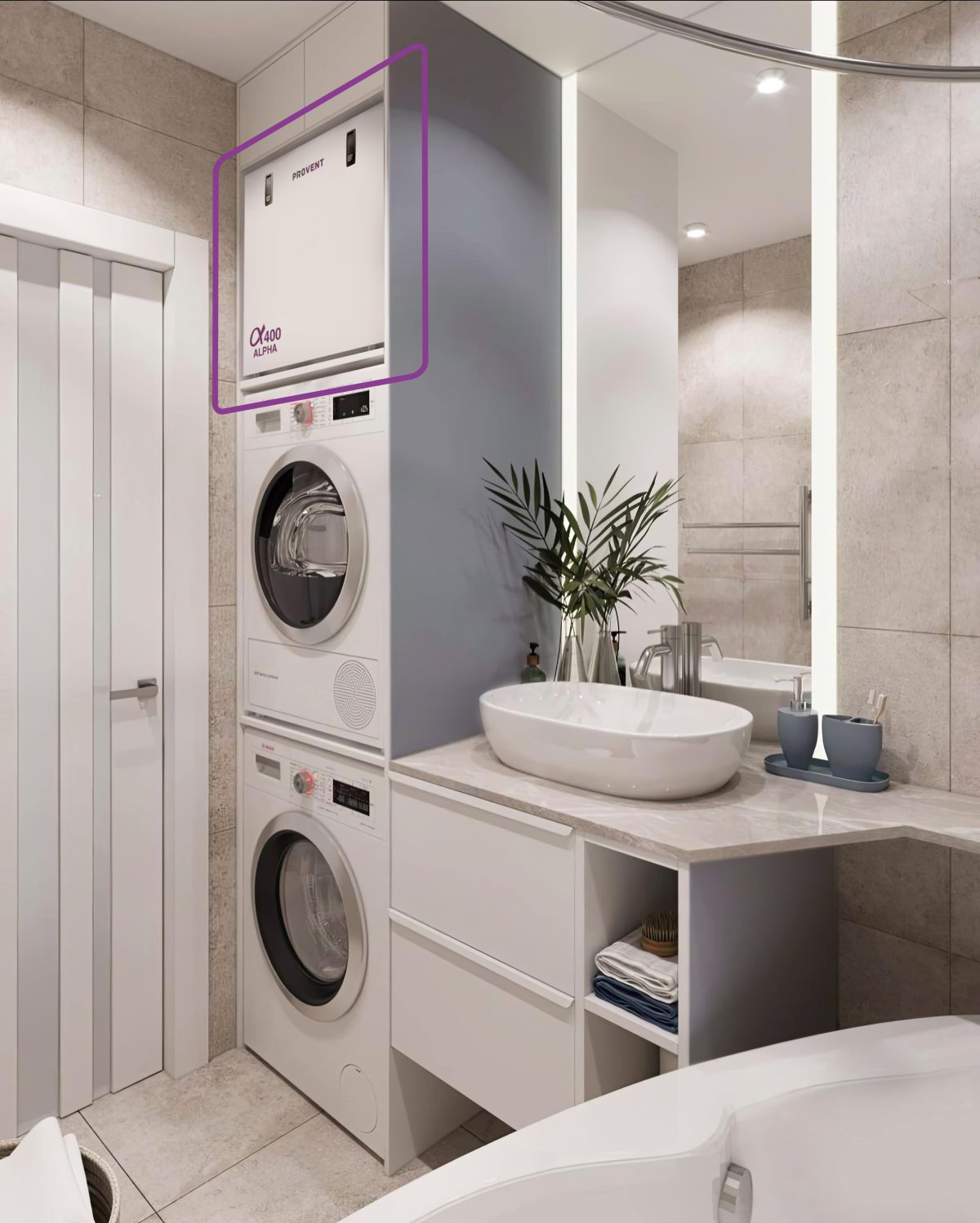 Alpha 400 V(R) ПВУ вертикальная с роторным рекуператором правая Provent купить в Санкт-Петербурге