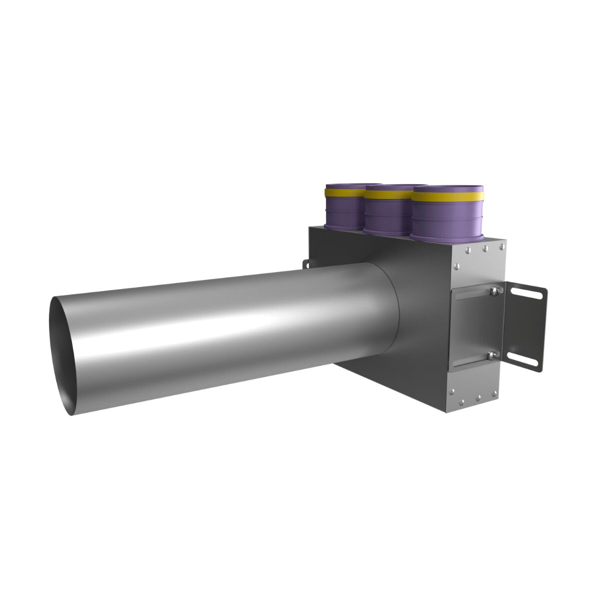 Пленум потолочный/настенный круглый на 3 выхода VPSL 125/75x3 (L=400мм) Provent
 (Комплектуется без фланцев. Фланцы/заглушки необходимо докупать дополнительно) купить в Санкт-Петербурге