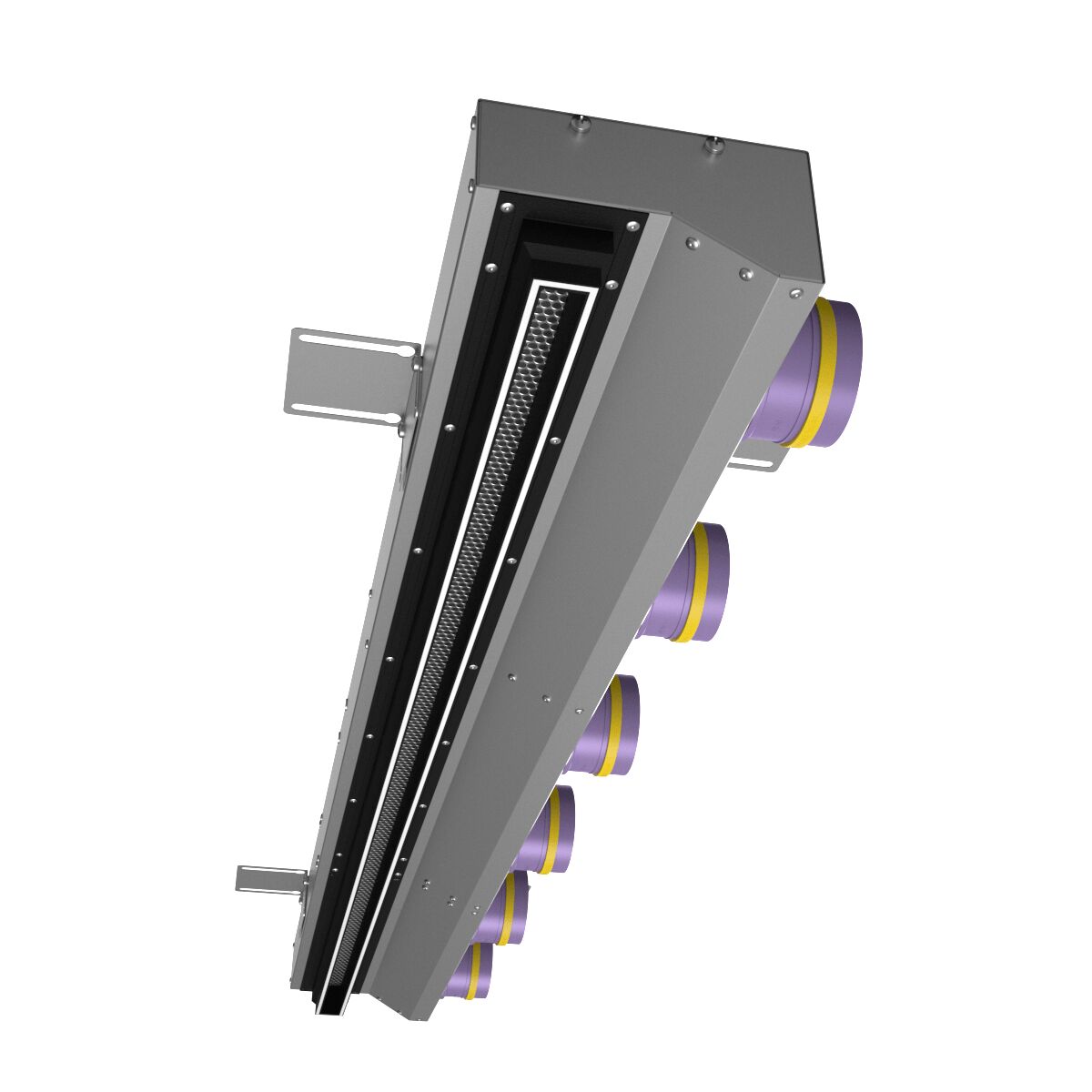 Компактный щелевой диффузор для натяжного потолка с КСД на 6 выходов VPNDU 1500х25/75х6 Provent купить в Санкт-Петербурге