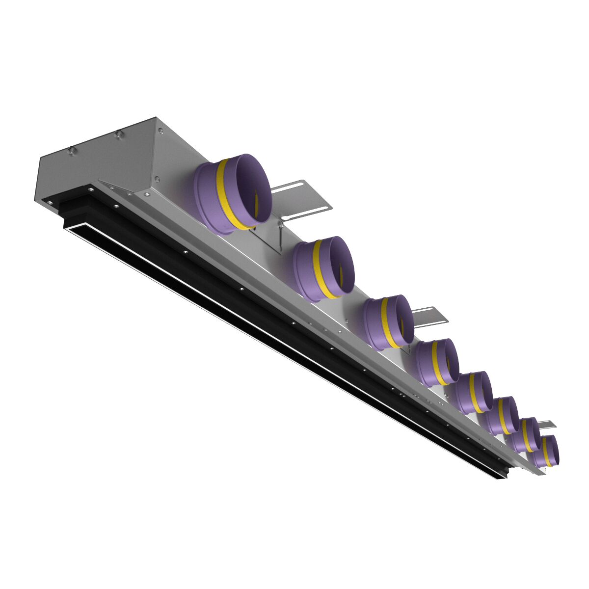 Компактный щелевой диффузор для гипрока с КСД на 8 выходов VPNDGU 2000х25/75х8 Provent купить в Санкт-Петербурге