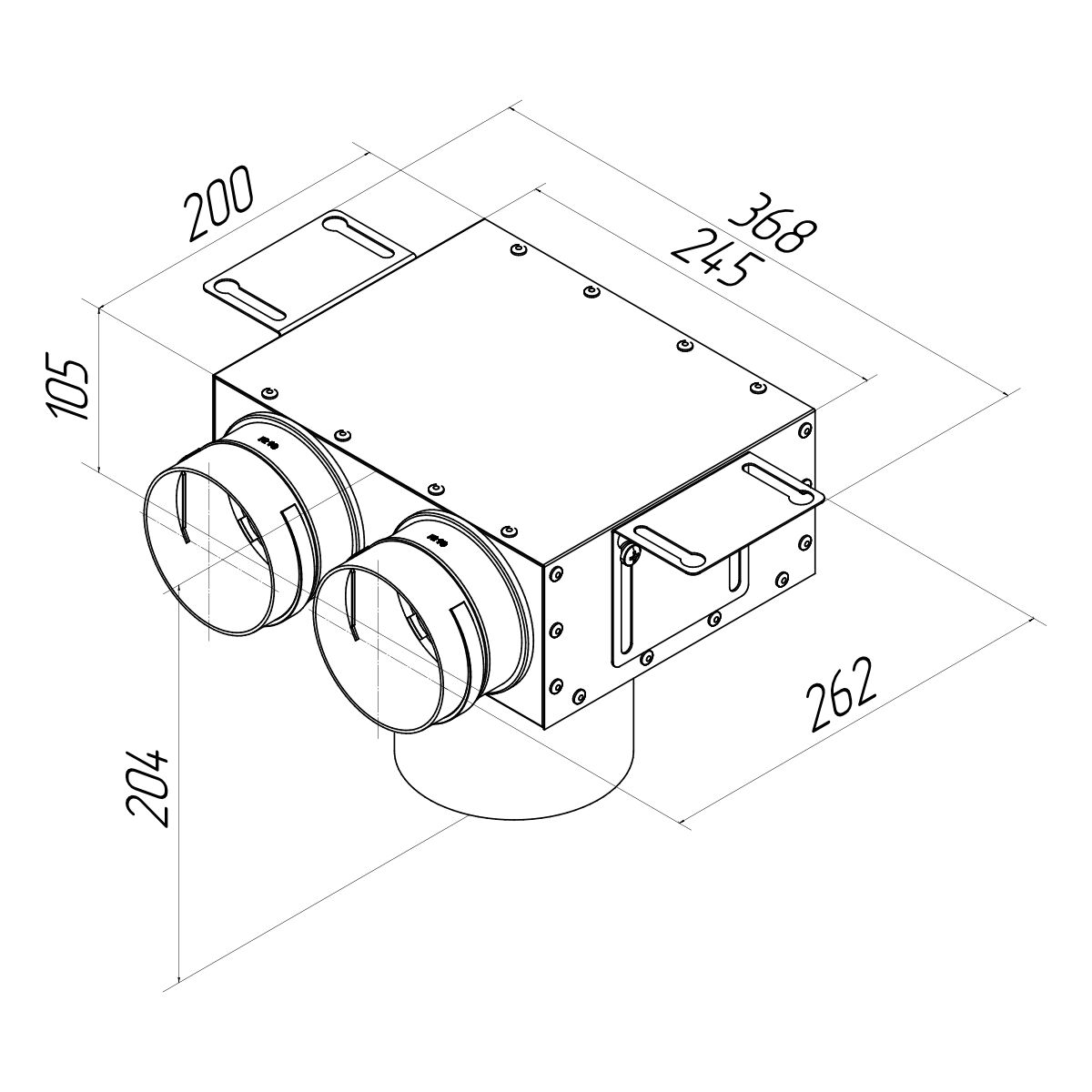 Пленум потолочный/настенный круглый на 2 выхода VPS 125/90x2 Provent  (Комплектуется без фланцев. Фланцы/заглушки необходимо докупать дополнительно) купить в Санкт-Петербурге
