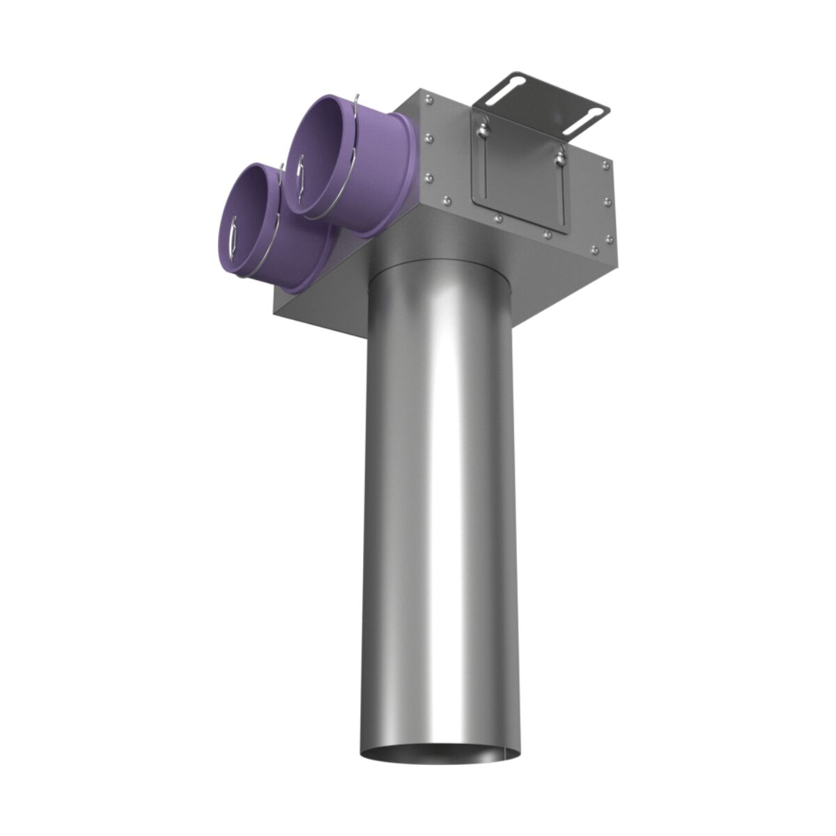 Пленум потолочный/настенный круглый на 2 выхода (L=400мм) VPSL 125/90x2 Provent  (Комплектуется без фланцев. Фланцы/заглушки необходимо докупать дополнительно) купить в Санкт-Петербурге