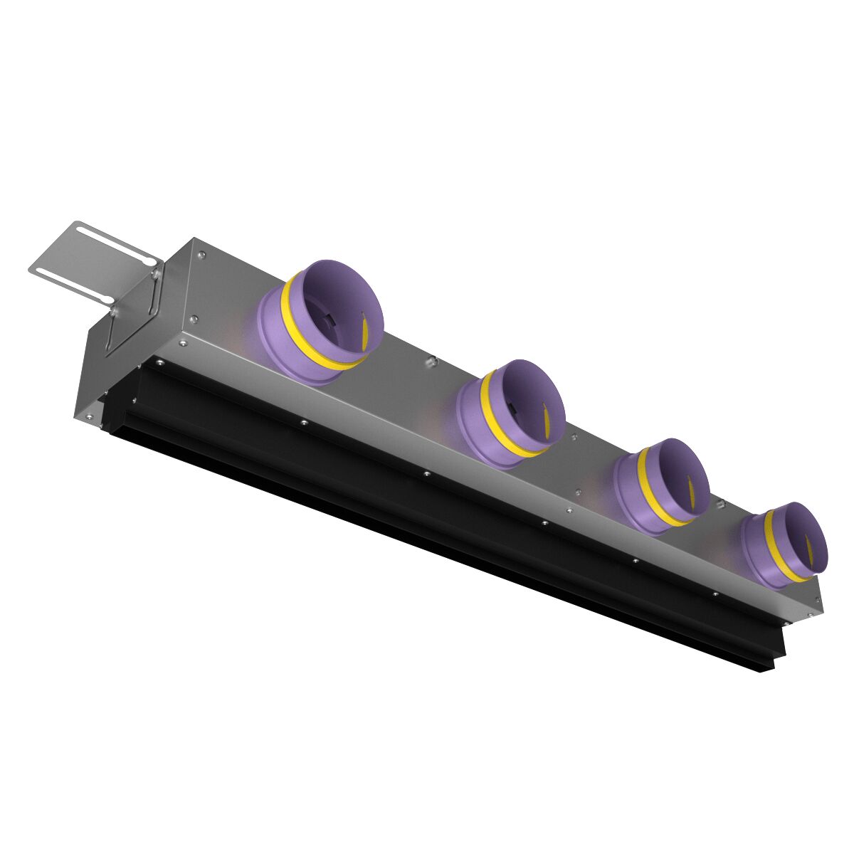 Щелевой диффузор в гипрок с КСД на 4 выхода VPNDG 1000х25/90х4 Provent купить в Санкт-Петербурге