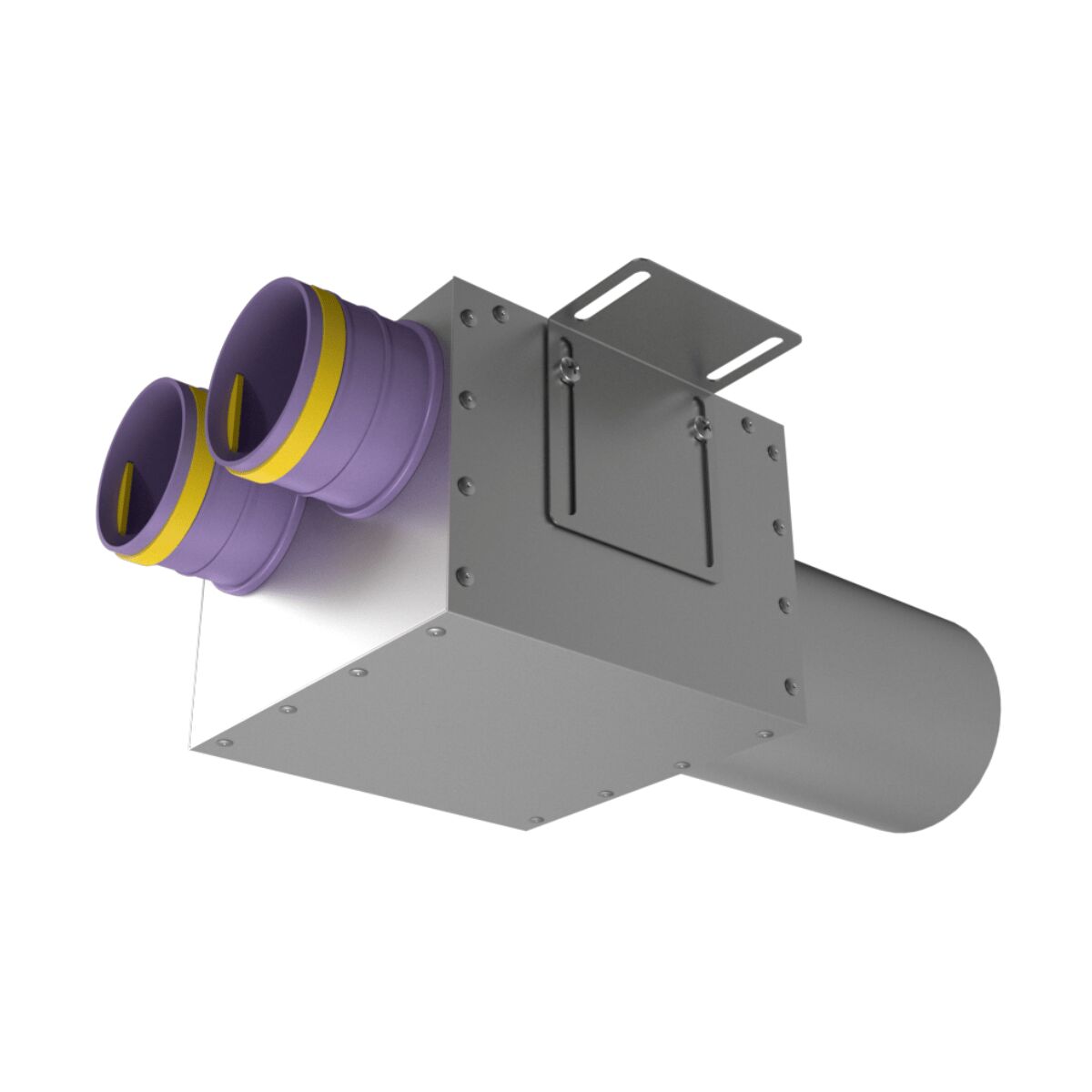 Пленум прямой круглый на 2 выхода VPD 125/75x2 Provent
 (Комплектуется без фланцев. Фланцы/заглушки необходимо докупать дополнительно) купить в Санкт-Петербурге