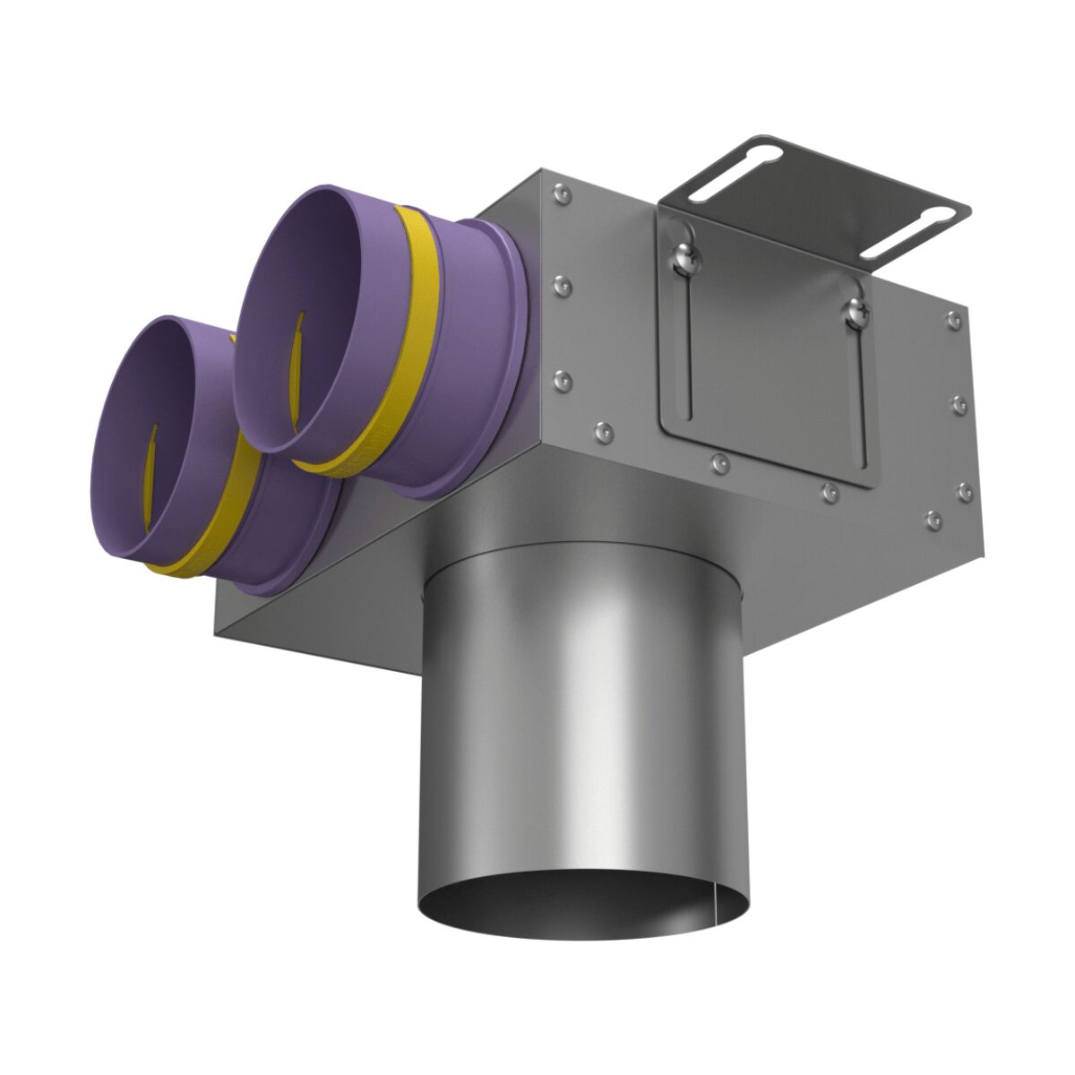 Пленум потолочный/настенный круглый на 2 выхода VPS 125/90x2 Provent  (Комплектуется без фланцев. Фланцы/заглушки необходимо докупать дополнительно) купить в Санкт-Петербурге