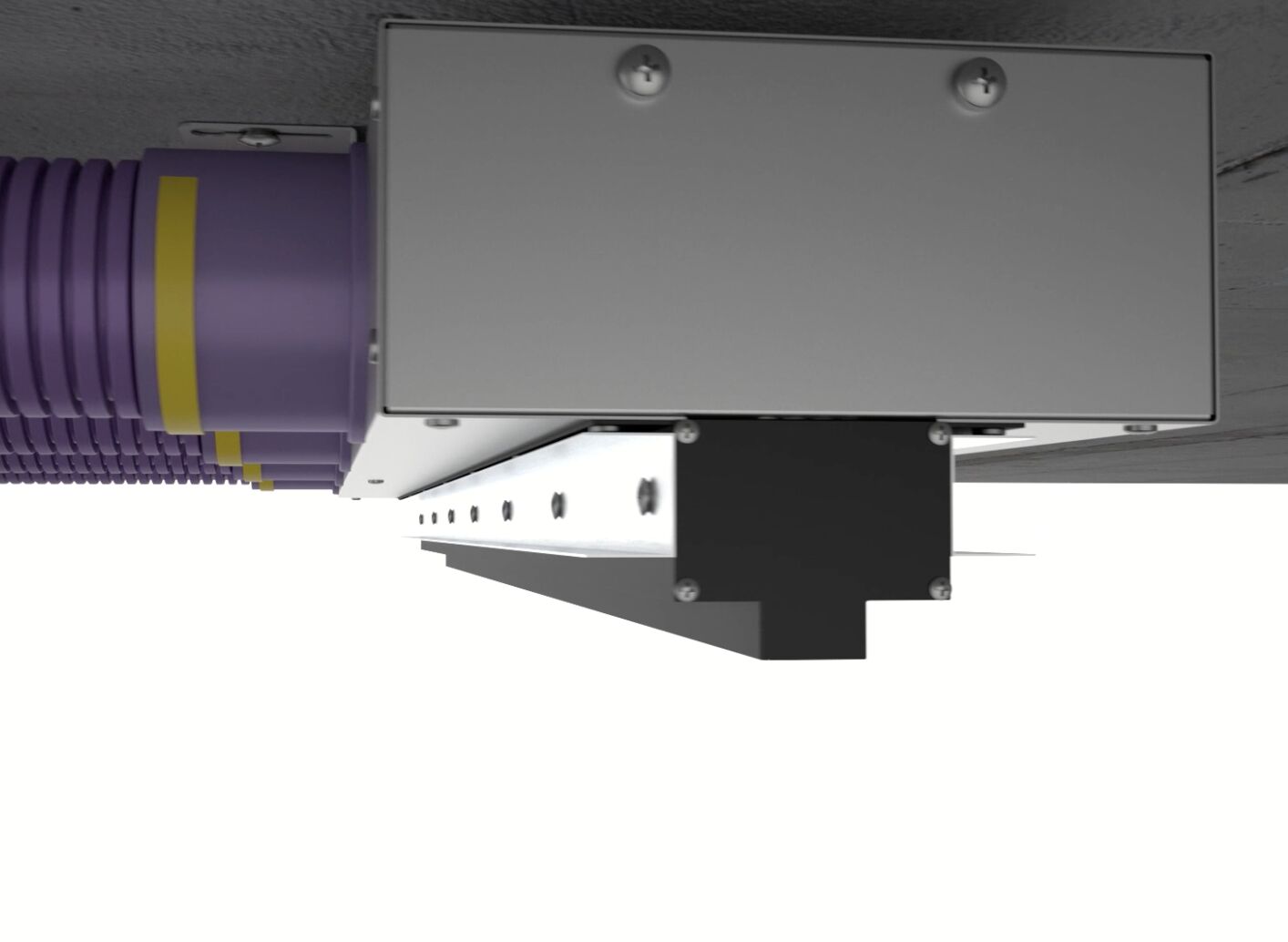 Щелевой диффузор в гипрок с КСД на 4 выхода VPNDG 1000х25/90х4 Provent купить в Санкт-Петербурге