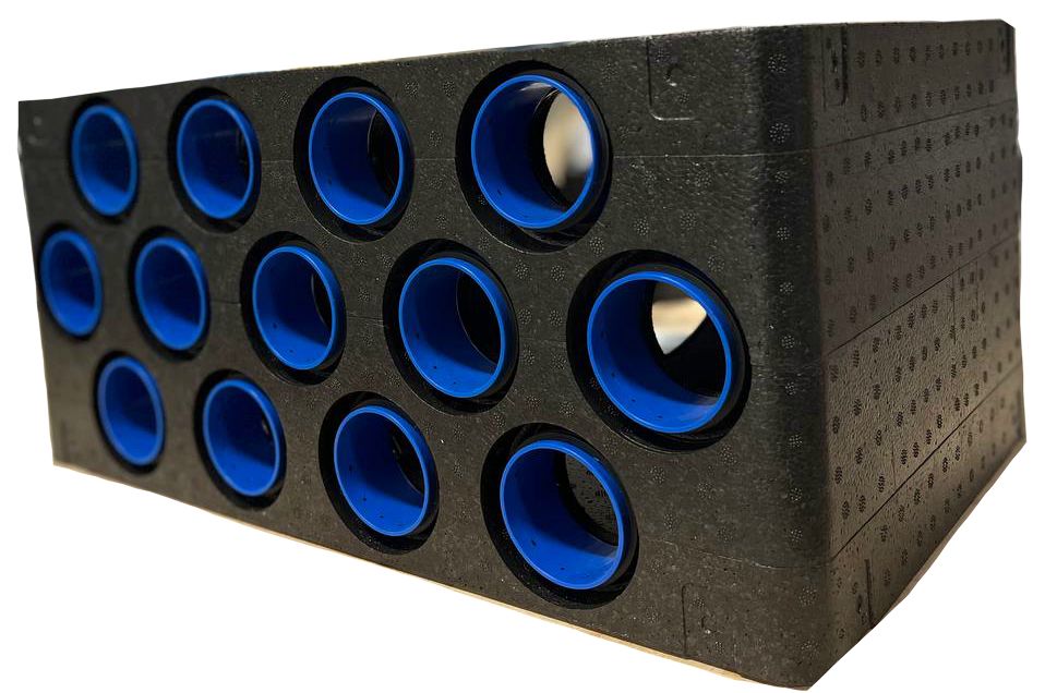 Пленум-бокс FLX-PLO-EPP-R-P-75-6-125 (вспененный полипропилен, 6 выходов), Solko купить в Санкт-Петербурге