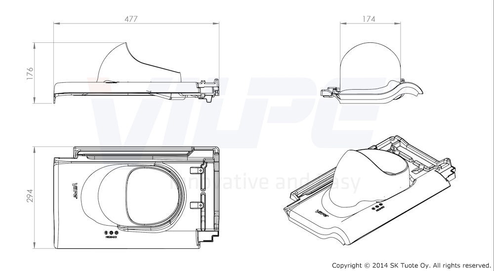 PIEMONTE 2K проходной элемент Vilpe купить в Санкт-Петербурге