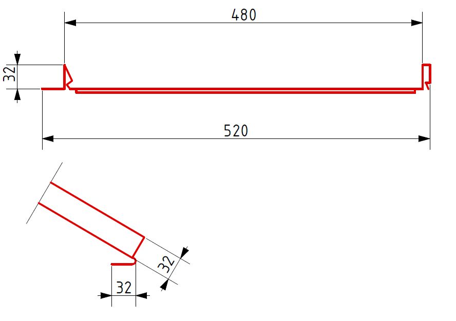 Фальц самозащёлкивающийся с карнизным подгибом ArmoPural (Matt) BT купить в Санкт-Петербурге