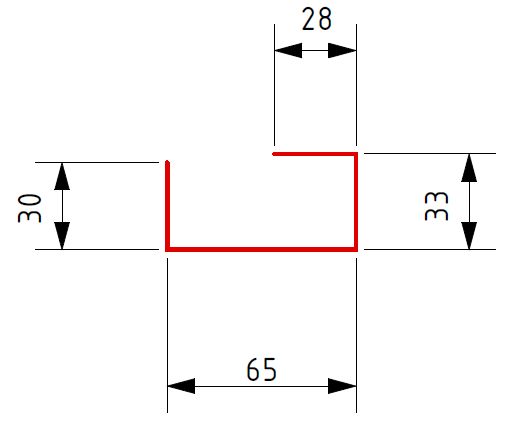 Опорная планка конька 30х65х33х28-2000мм Rooftop Matte (Стальной бархат) купить в Санкт-Петербурге