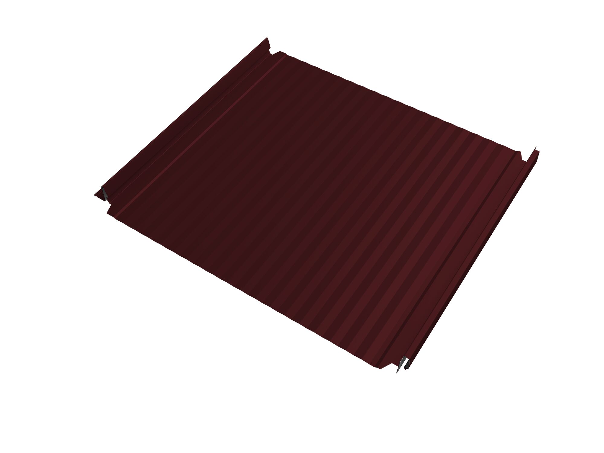 Кликфальц Double Pro Gofr GL 0.45мм 3005 (темно-красный) Drap TX с пленкой на замках {длины по спецификации} купить в Санкт-Петербурге