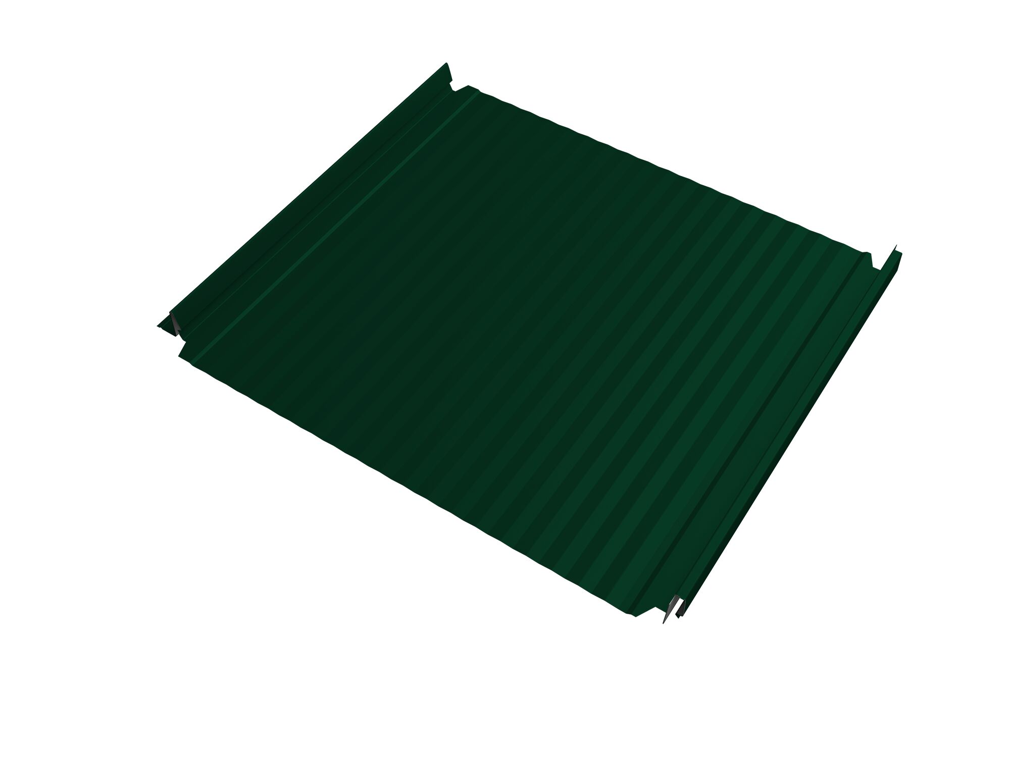 Кликфальц Double Pro Gofr GL 0.50мм 6005 (темно-зеленый) Satin Matt с пленкой на замках {длины по спецификации} купить в Санкт-Петербурге