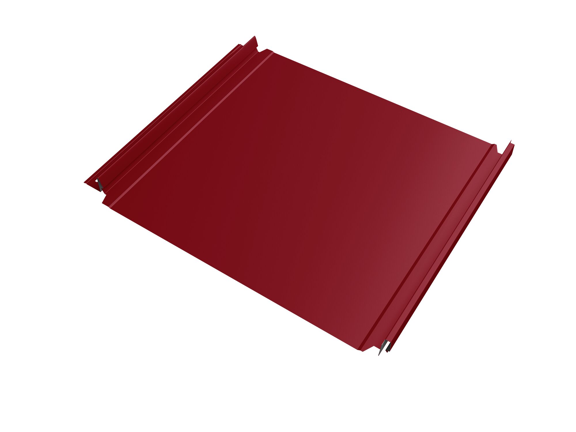 Кликфальц Double Pro GL 0.45мм 3003 (рубиново-красный) ПЭ с пленкой на замках {длины по спецификации} купить в Санкт-Петербурге