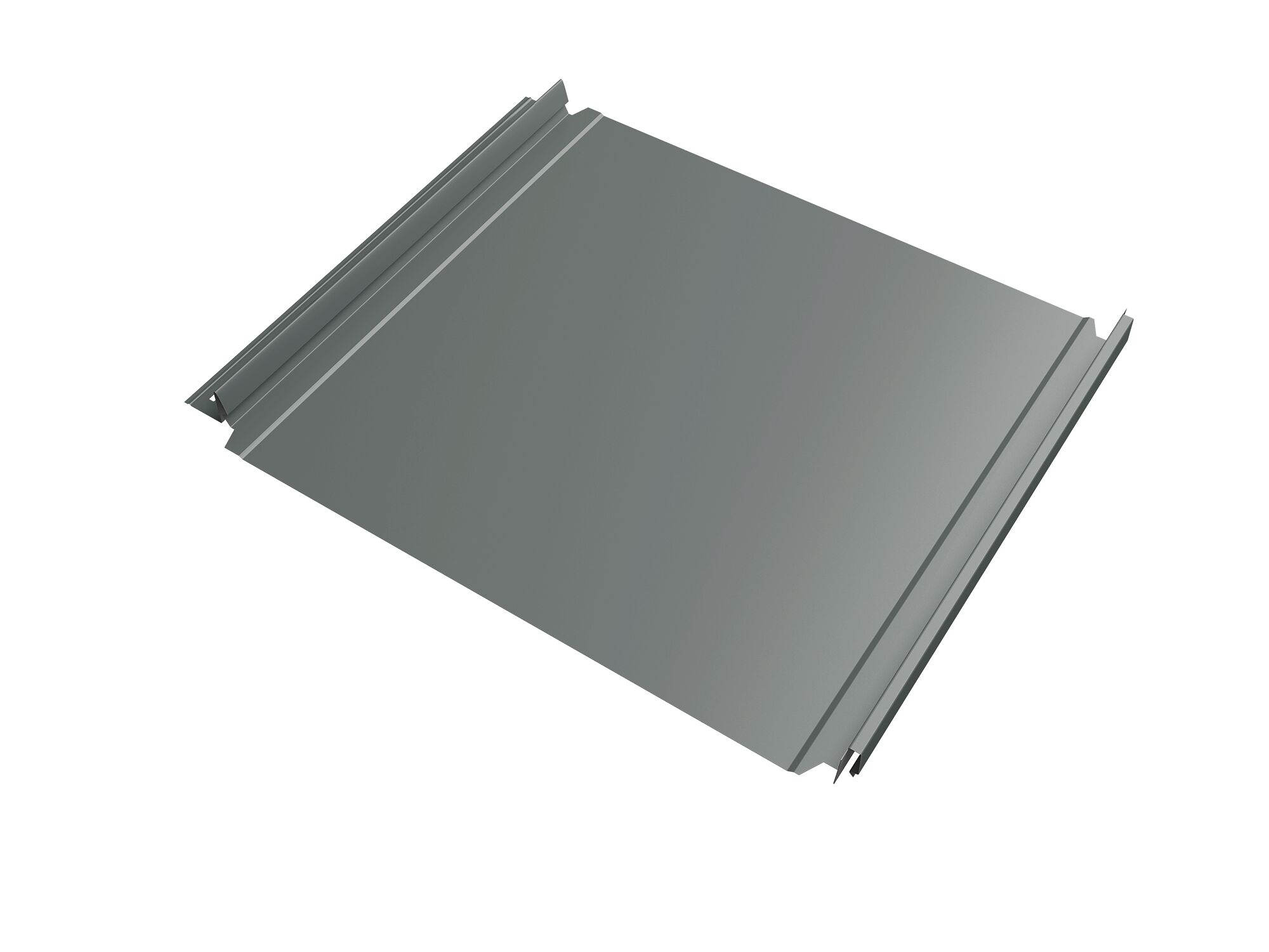 Кликфальц Double Pro GL 0.45мм 7005 (серый) ПЭ с пленкой на замках {длины по спецификации} купить в Санкт-Петербурге