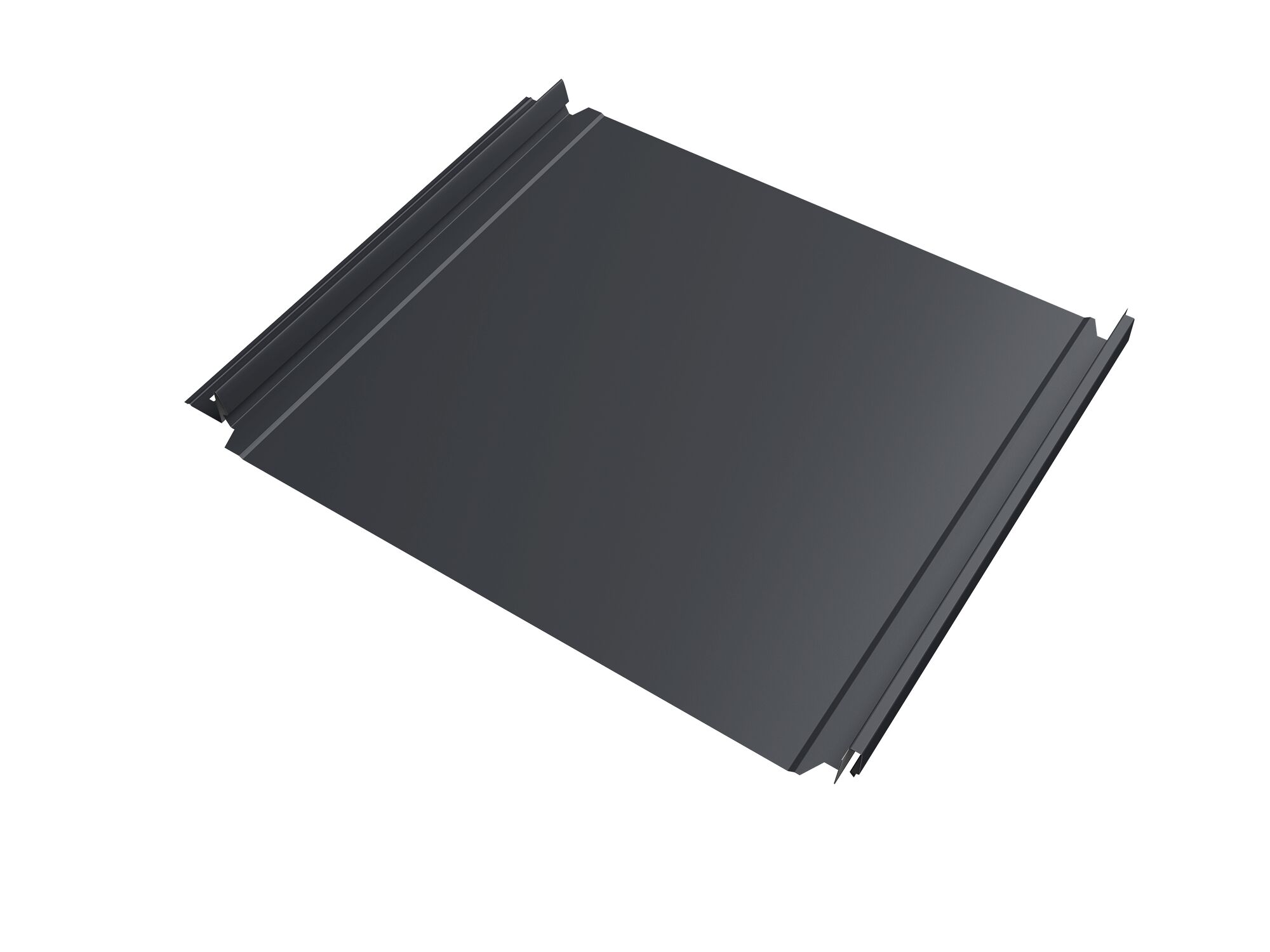 Кликфальц Double Pro GL 0.50мм 7024 (темно-серый) Rooftop Бархат с пленкой на замках {длины по спецификации} купить в Санкт-Петербурге