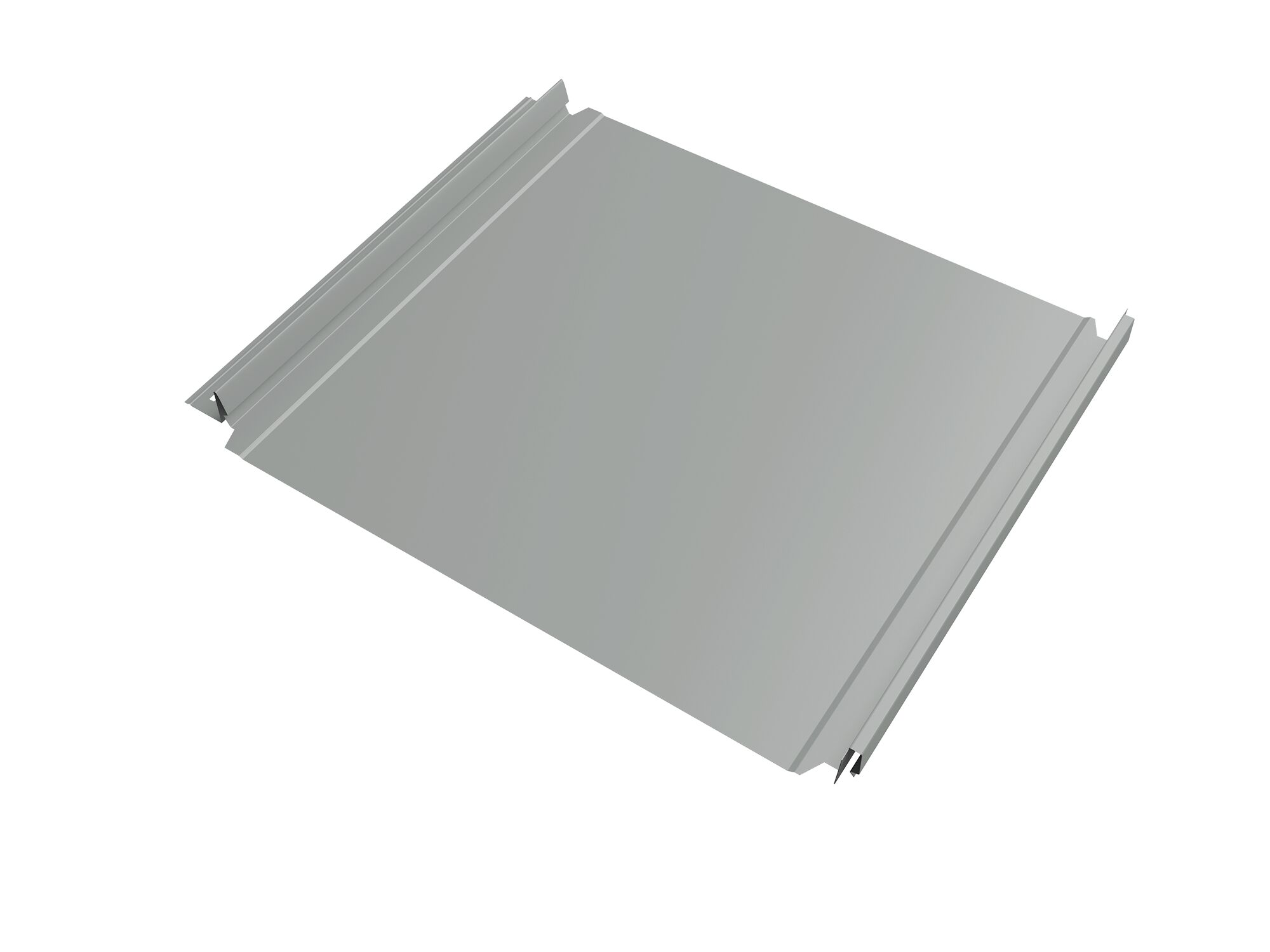 Кликфальц Double Pro GL 0.50мм 9006 (серебро) Satin с пленкой на замках {длины по спецификации} купить в Санкт-Петербурге