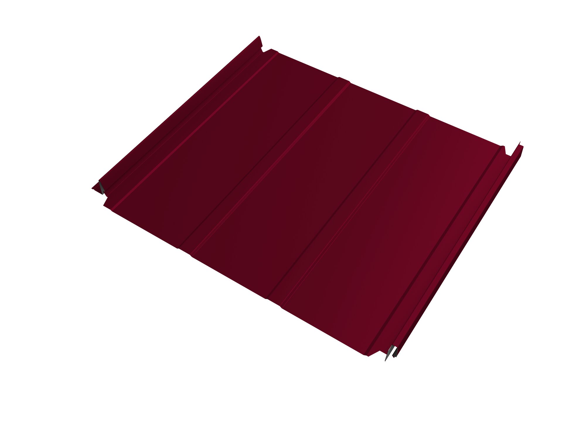 Кликфальц Double Pro Line GL 0.45мм 3003 (рубиново-красный) ПЭ с пленкой на замках {длины по спецификации} купить в Санкт-Петербурге