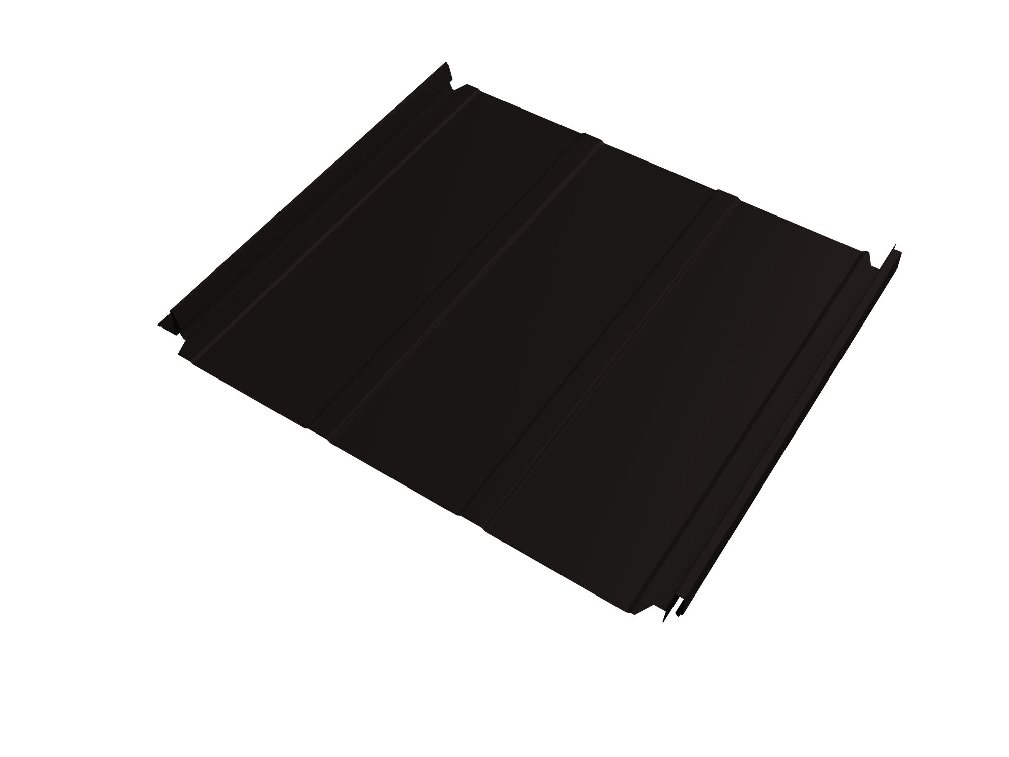 Кликфальц Double Pro Line GL 0.50мм 9005 (черный) Satin с пленкой на замках {длины по спецификации} купить в Санкт-Петербурге