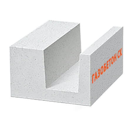 U-блок D500 Газобетон СК 500*250*300 мм купить в Санкт-Петербурге