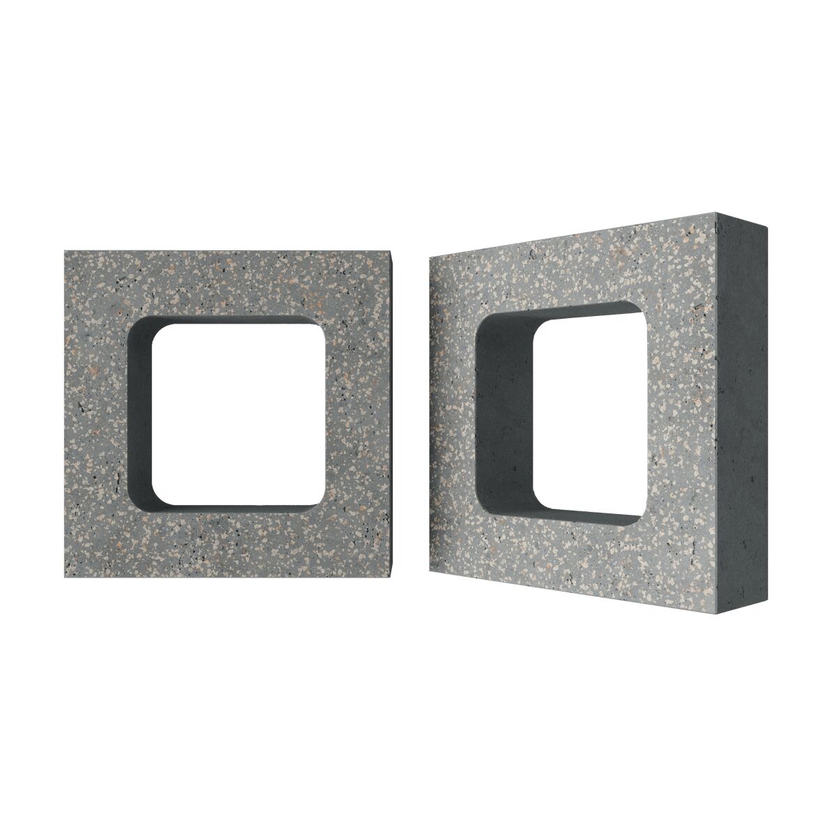 Блок архитектурный шлифованный Cube (Куб)-90 LUX серый 250х250мм Nokkel купить в Санкт-Петербурге